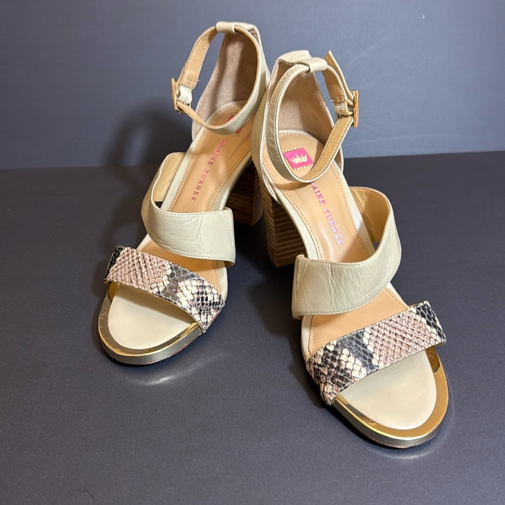 Elaine Turner Renata Heeled Sandals Sz 7.5